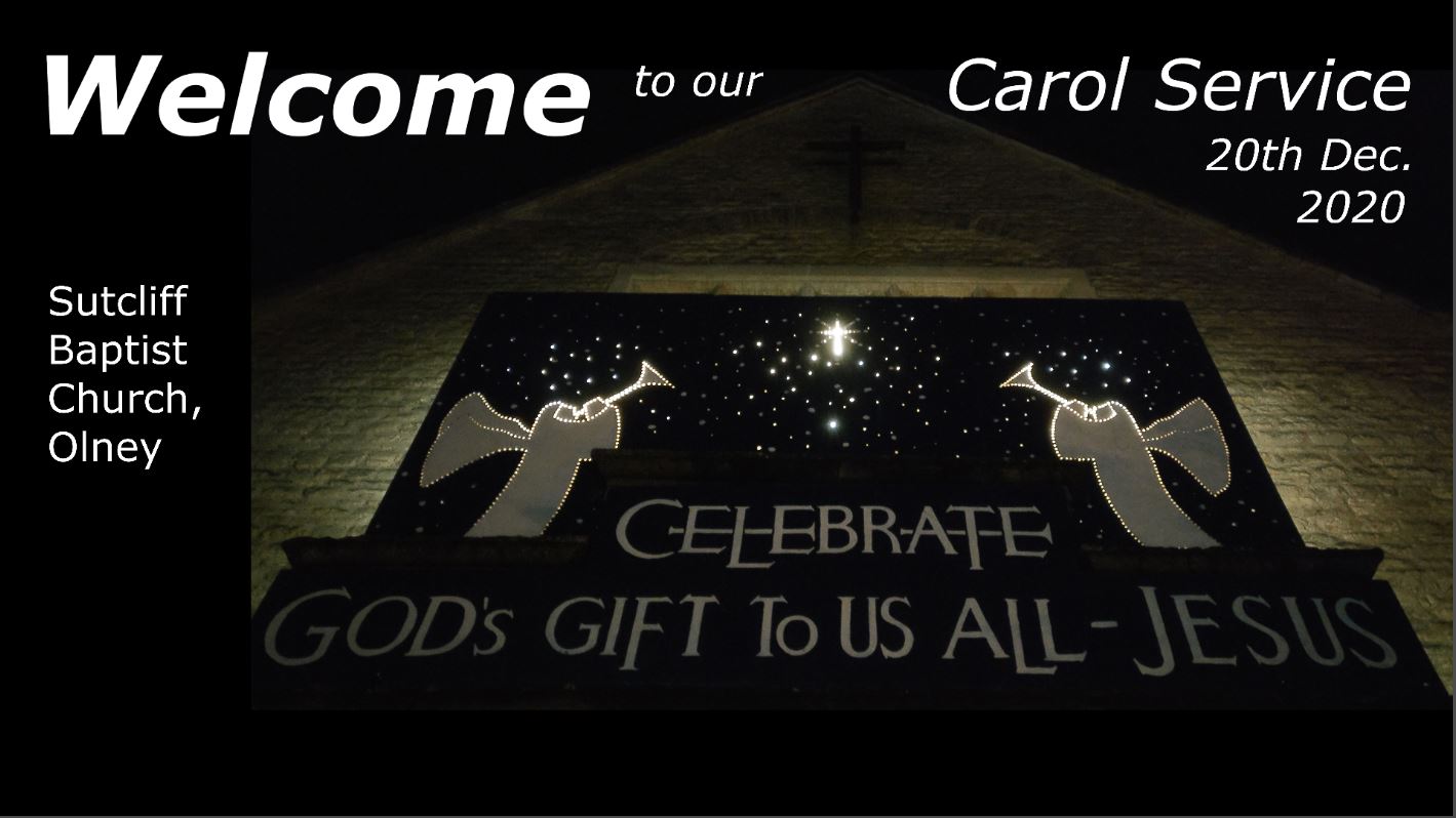 Carol Service Welcome Screen